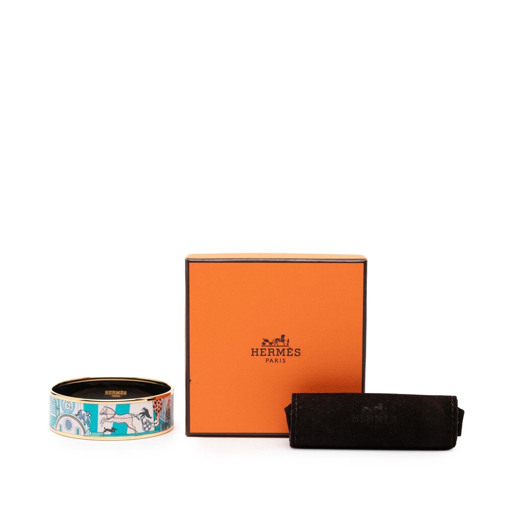 Pre-Loved Hermes Wide Animapolis Enamel Bracelet 62 - Picture 6 of 6